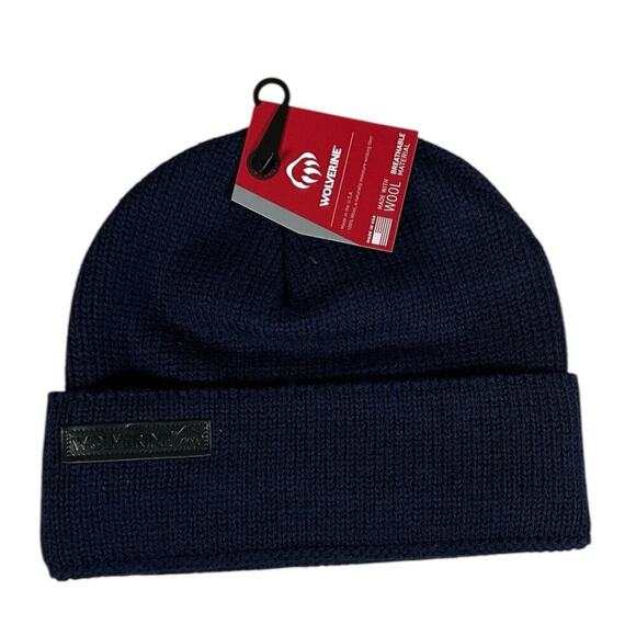 Wolverine 100% Wool Watch Cap Work Wear Mens One Size Blue NWT - Picture 2 of 7